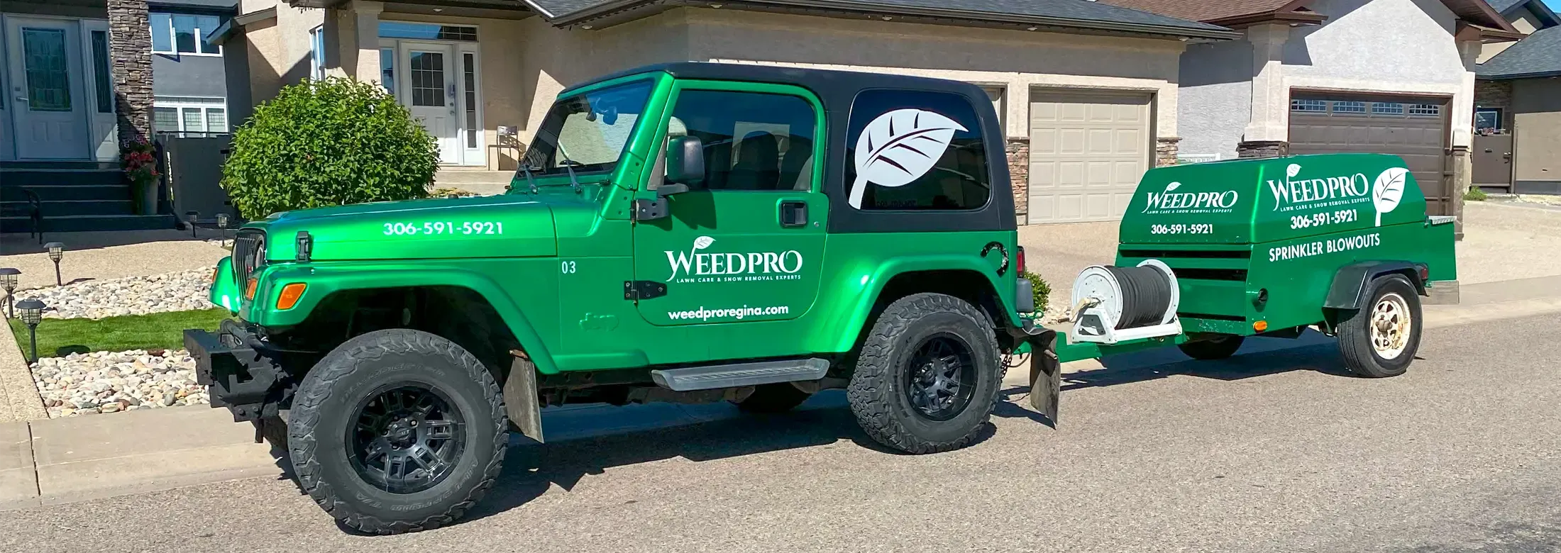 Image of WeedPro jeep, Sprinkler Blowout Regina